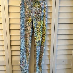 Airspace Leggings Chicago ATC Memes Women’s Medium Yoga Jogging Athleisure.
